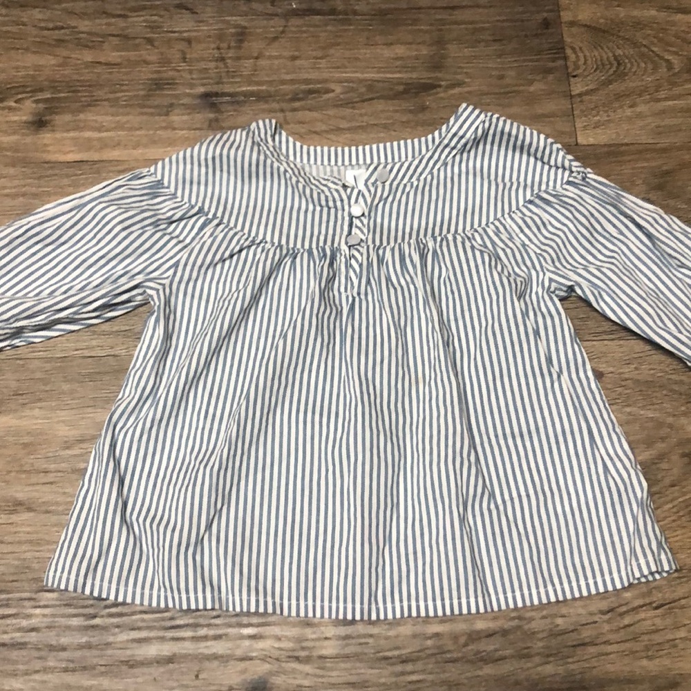 Blue and White Striped Long Sleeve